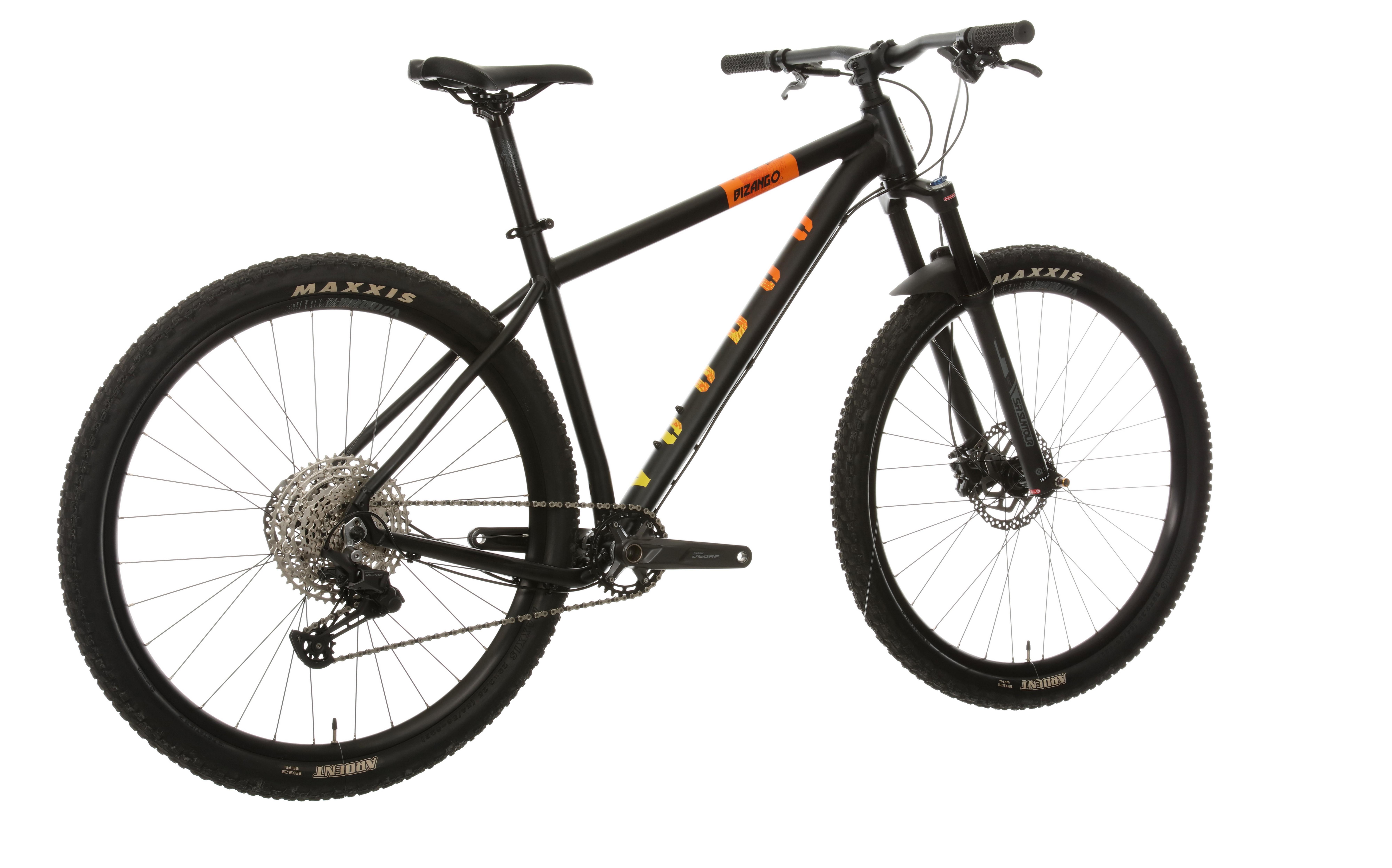 black and orange voodoo bike