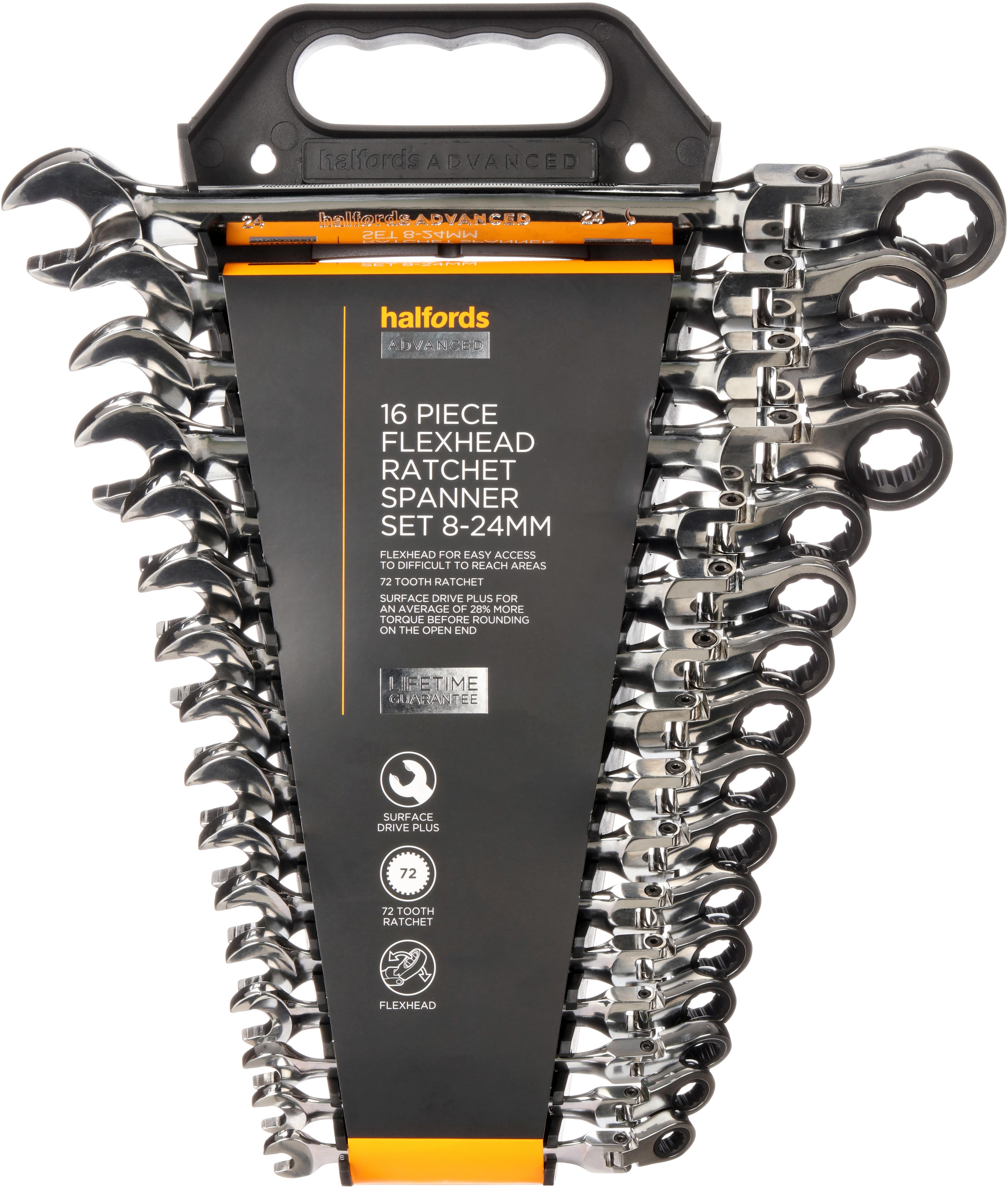 Halfords Advanced 16pc Flex Ratchet Spanner Set Halfords IE