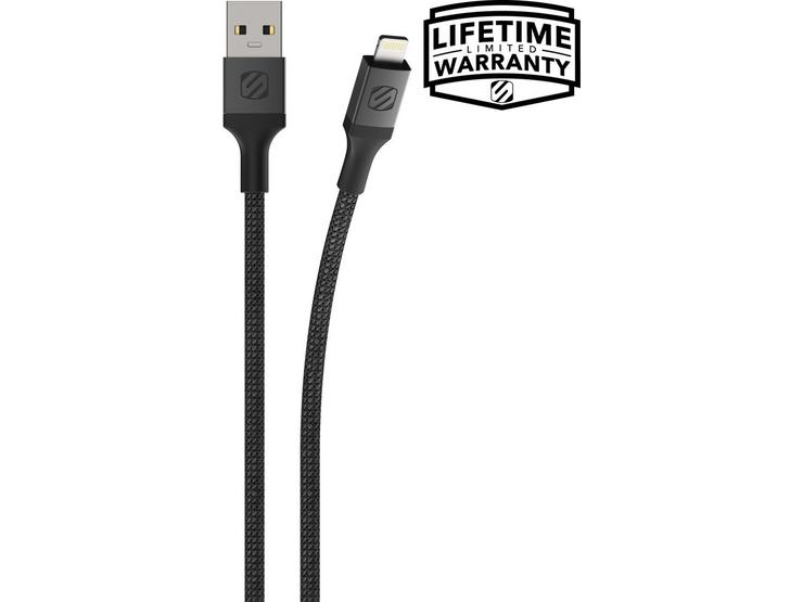 Scosche USB-A -Lightning Braided Cable - Spacegray 1.2m