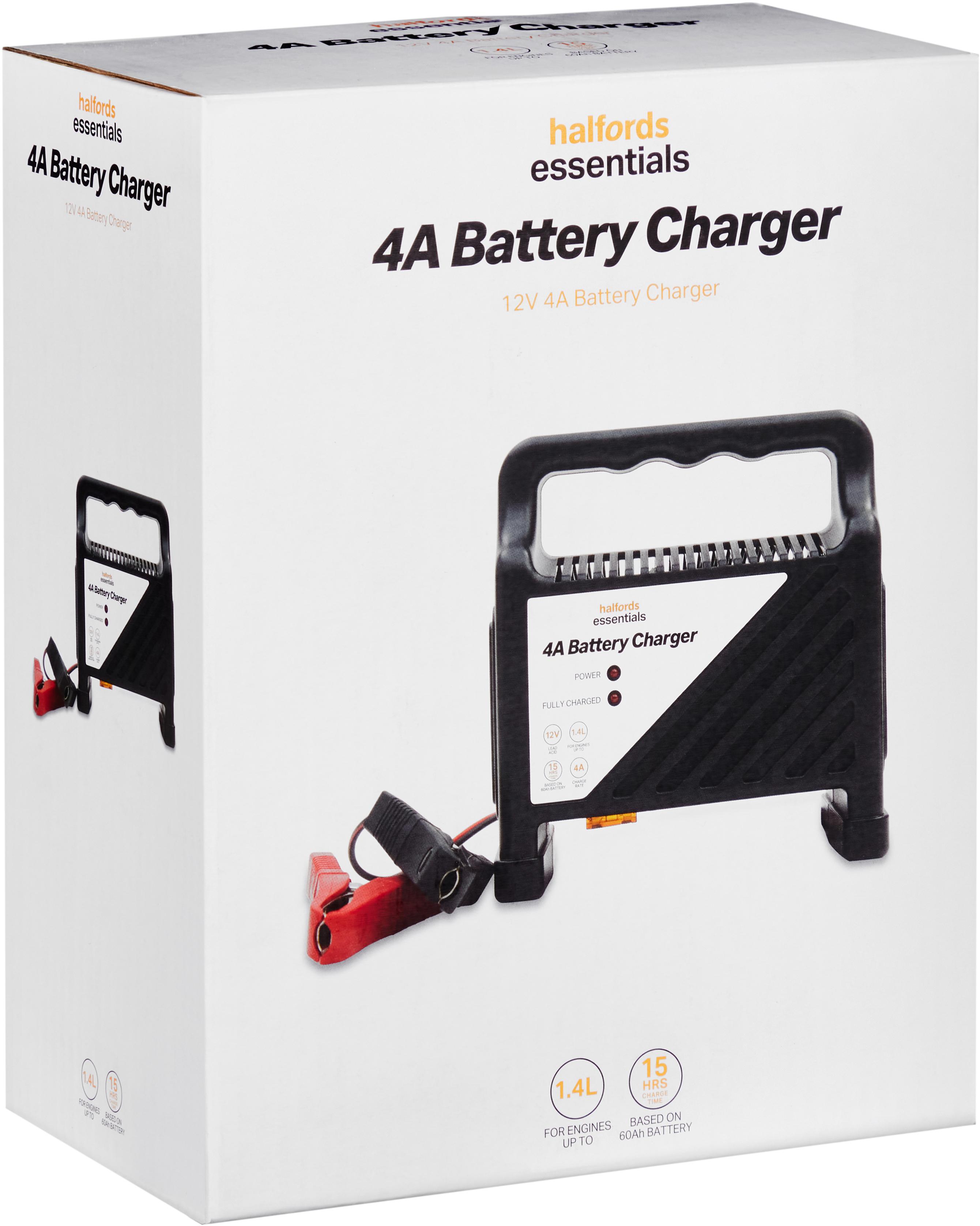 Halfords Essentials Battery Charger 4A Halfords IE