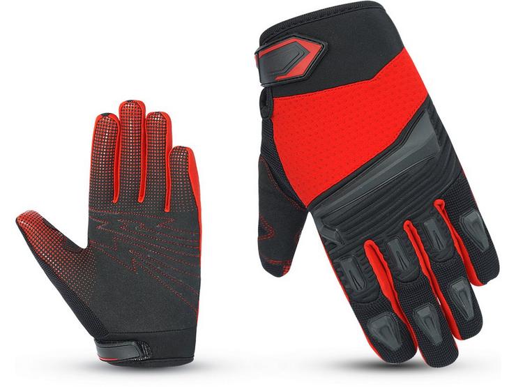 Halfords Junior BMX Gloves Red