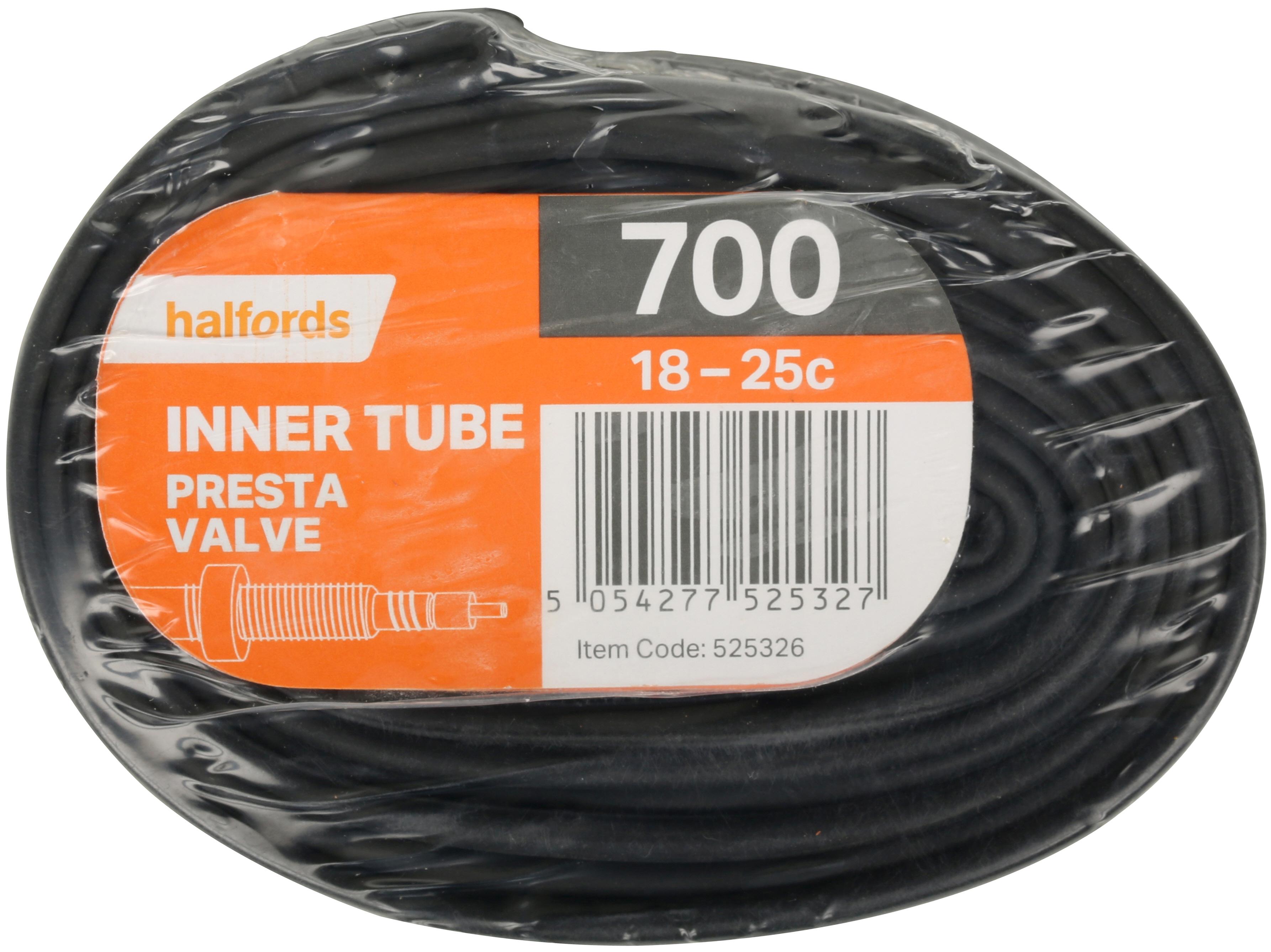Halfords Bike Inner Tube, 700c x 18 25c, Presta Halfords IE