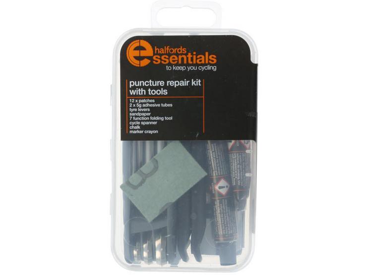 Halfords Essentials Puncture Repair Kit and Tools