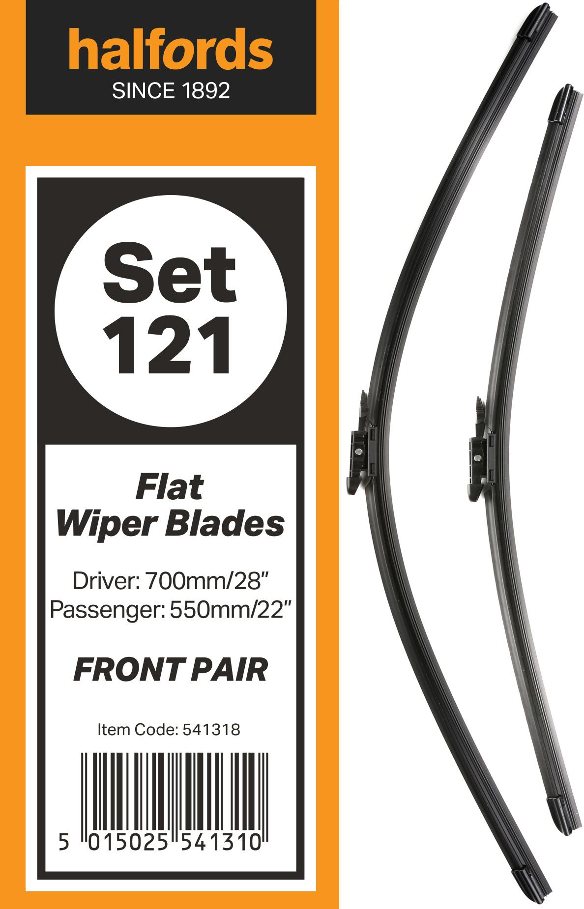 Halfords Set 121 Wiper Blades Front Pair Halfords IE