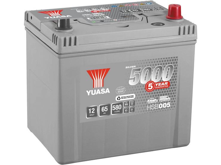 Yuasa HSB005 Silver 12V Car Battery 5 Year Guarantee