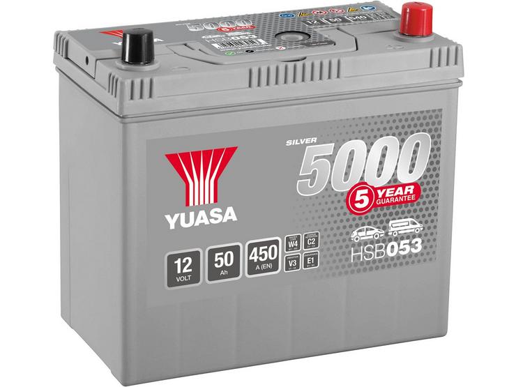 Yuasa HSB053 Silver 12V Car Battery 5 Year Guarantee