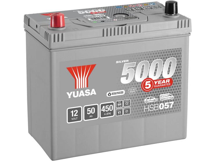 Yuasa HSB057 Silver 12V SMF Car Battery 5 Year Guarantee