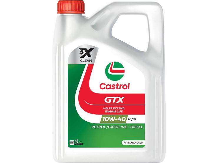 Castrol GTX Ultraclean 10W40 Oil 4L
