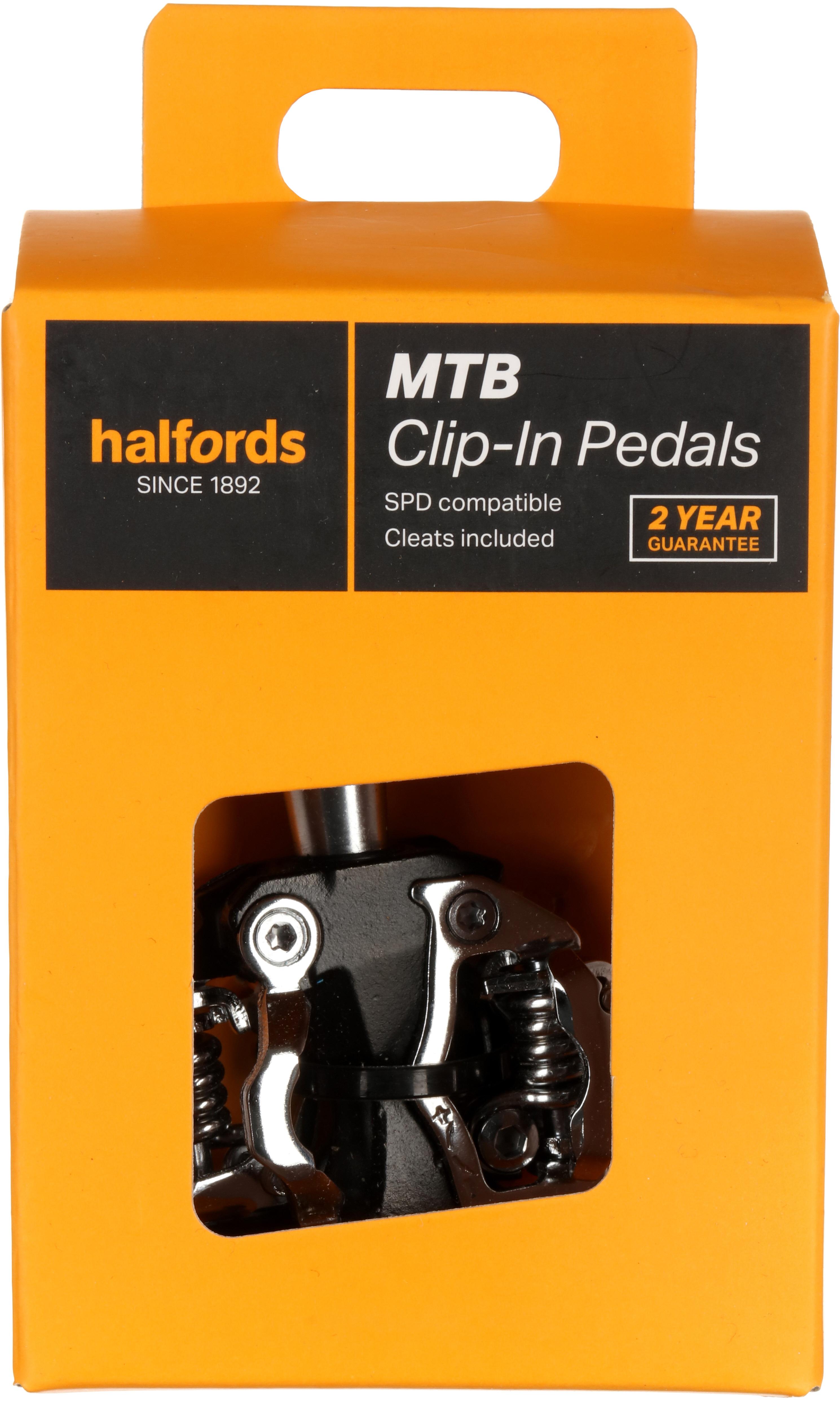Halfords Clip in MTB Pedals SPD Compatible Halfords IE