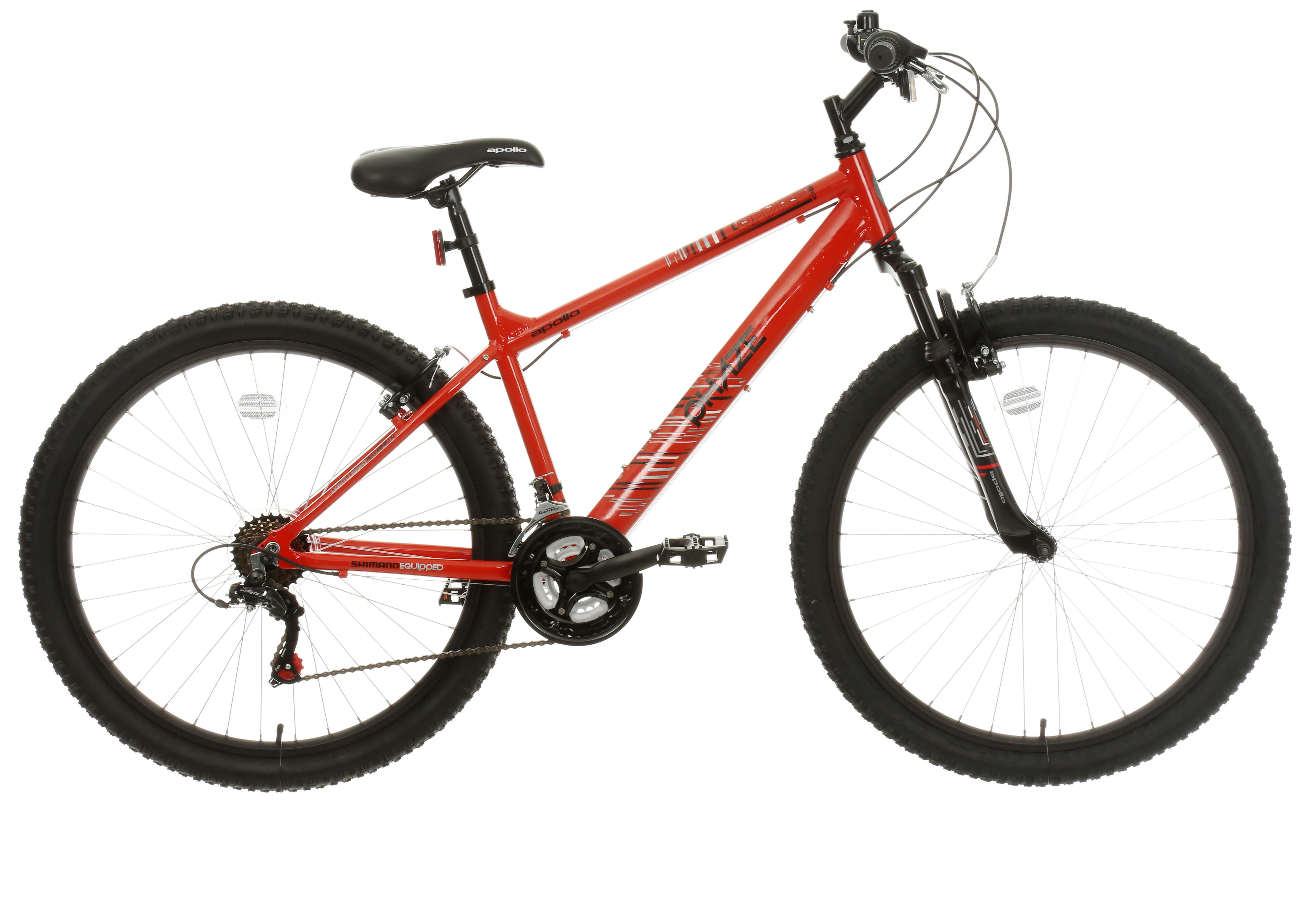 Apollo Phaze Mens Mountain Bike- Red S, M, L Frames Halfords IE