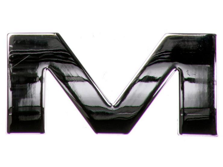 Chrome Letter Badge M