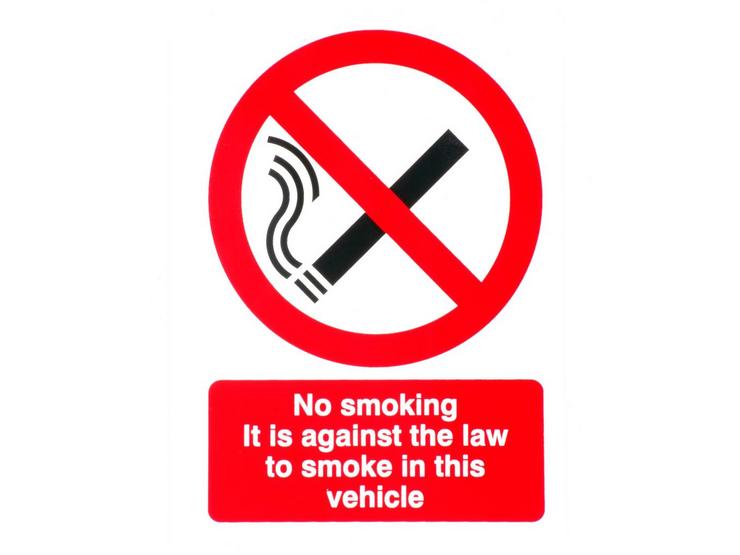 No Smoking Car Sticker