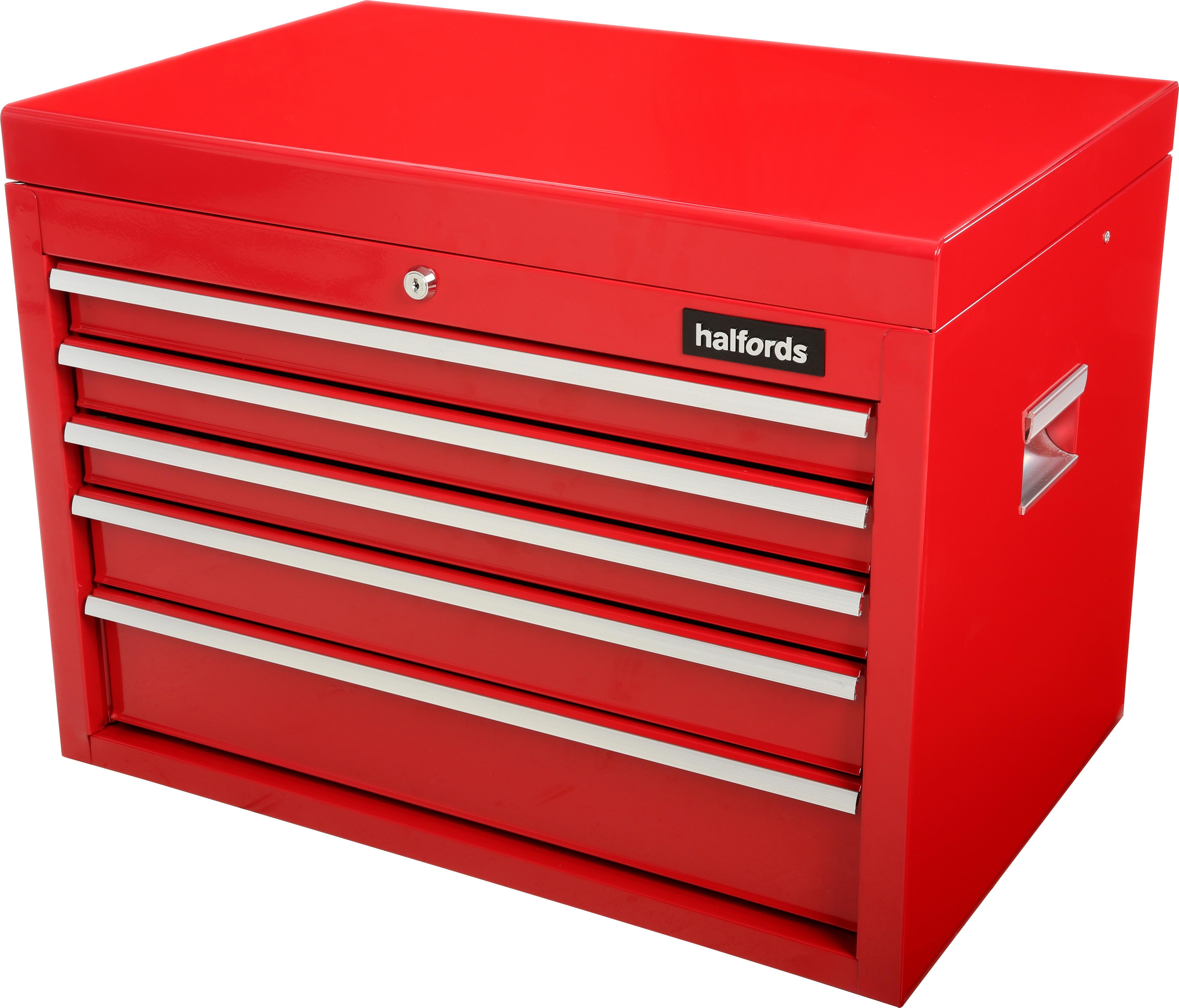 Halfords 5 Drawer Top Chest Red Halfords IE