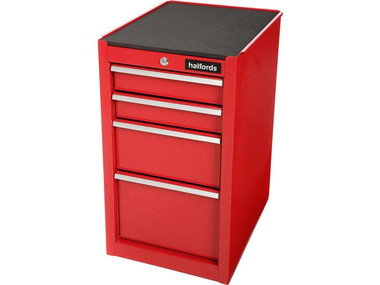 Halfords 4 Drawer Side Cabinet - Red