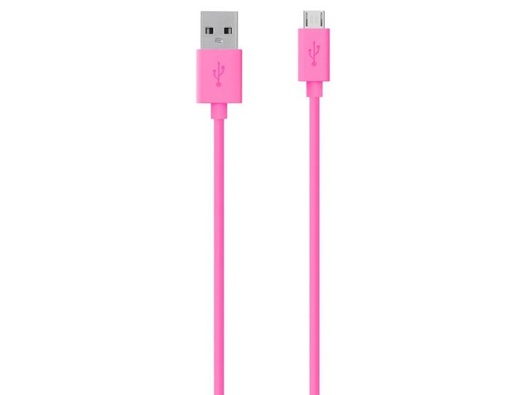 Belkin Micro to USB Charge and Sync 2m Pink Cable