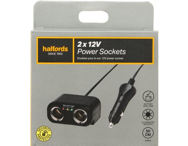 Halfords Coolbox Mains To 12V Accessory Adaptor