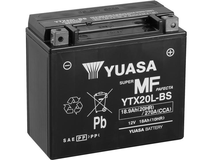 Yuasa YTX20L Maintenance Free Motorcycle Battery