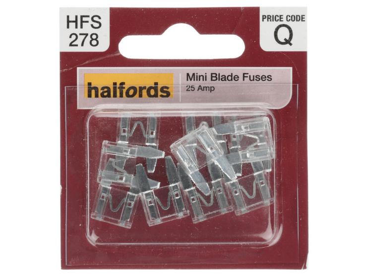 Halfords Mini Blade Fuse 25 Amp (FUSE155)