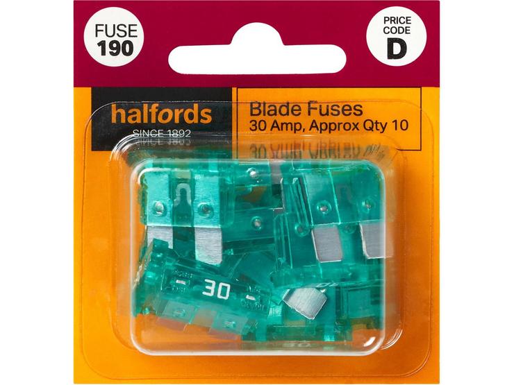 Halfords Blade Fuses 30 Amp (FUSE190)