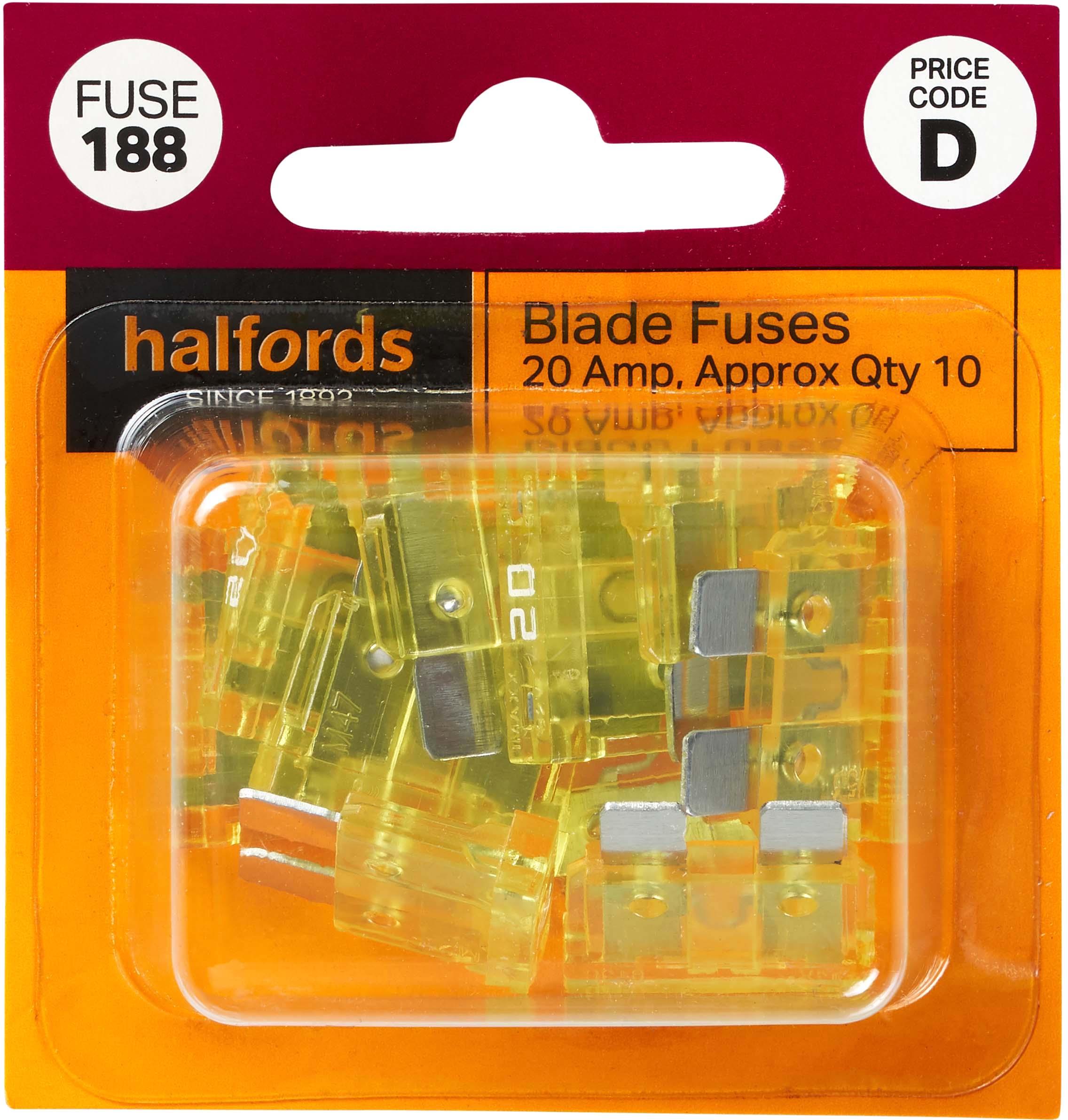 Halfords Fuse Standard Blade 20 Amp (FUSE188) Halfords IE
