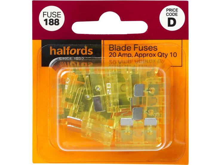 Halfords Fuse Standard Blade 20 Amp (FUSE188)