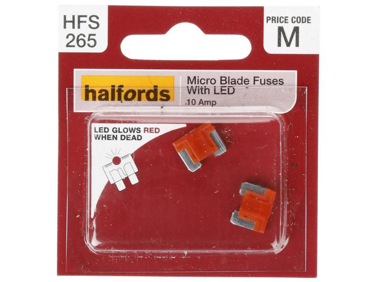 Halfords Fuse Micro Blade LED 10 Amp (FUSE129)