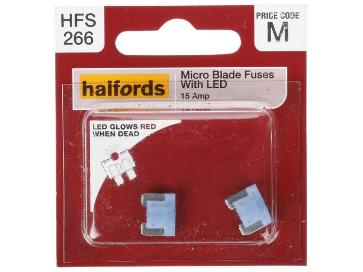 Halfords Fuse Micro Blade LED 15 Amp (FUSE130)