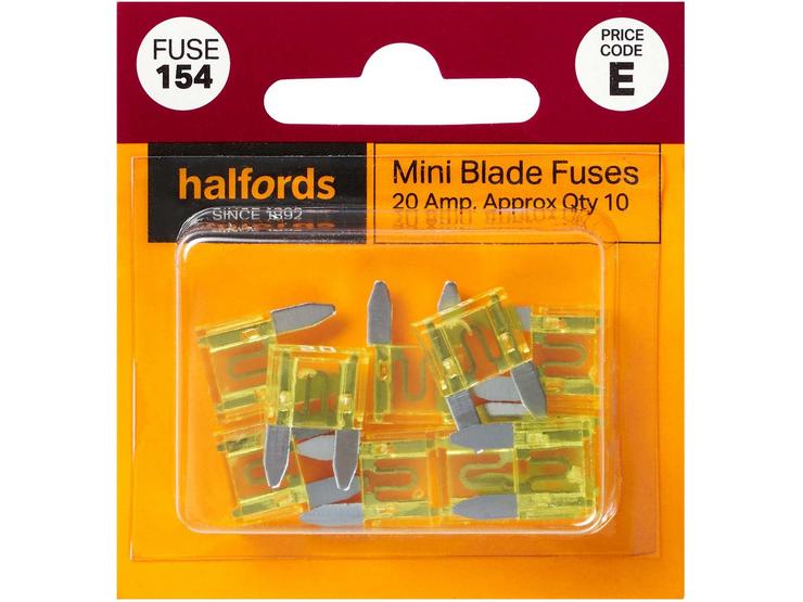 Halfords Mini Blade Fuse 20 Amp (FUSE154)