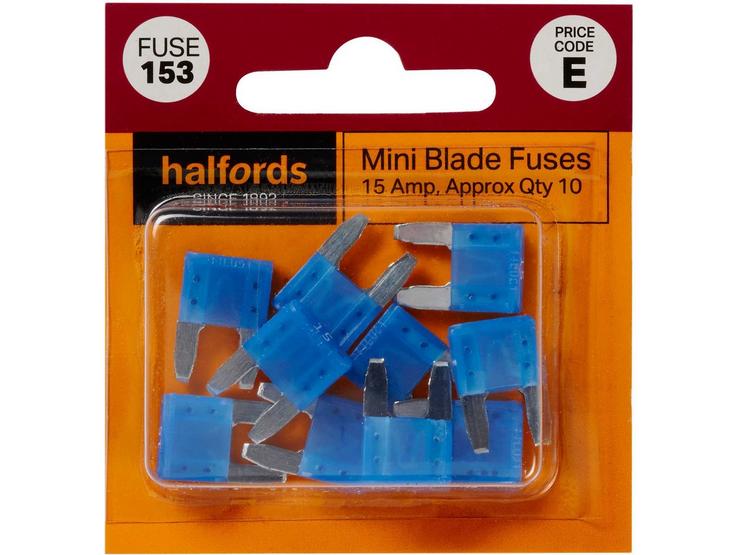 Halfords Mini Blade Fuse 15 Amp (FUSE153)