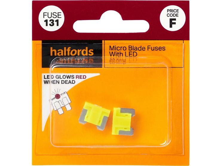 Halfords LED Micro Blade Fuses 30 Amp (FUSE131)