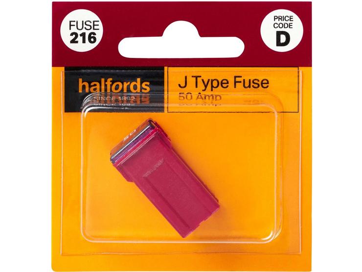 Halfords J Type Slow Blow Fuse 50AMP (FUSE216)