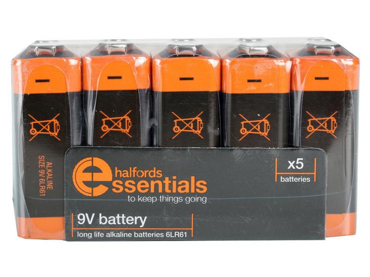 Halfords Essential Batteries 9V x5