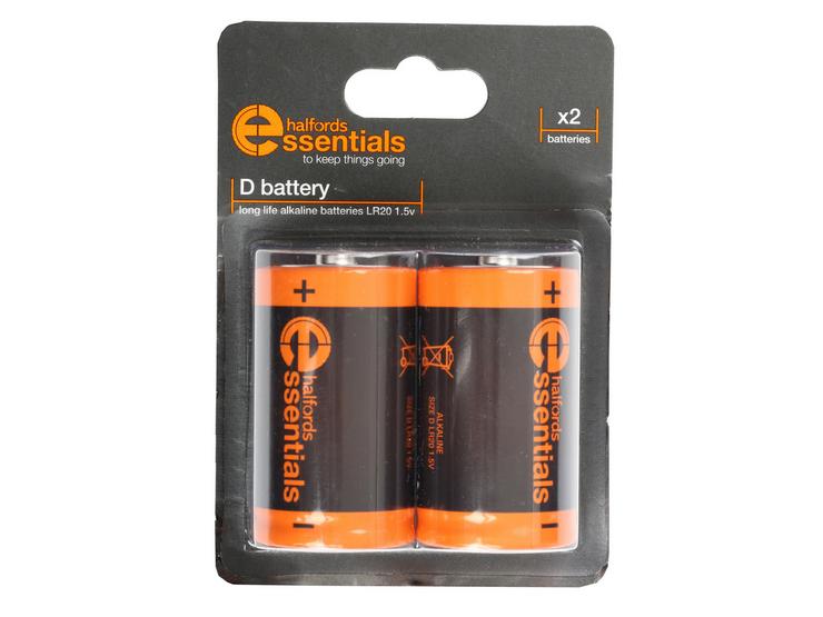 Halfords Essential Batteries D x2