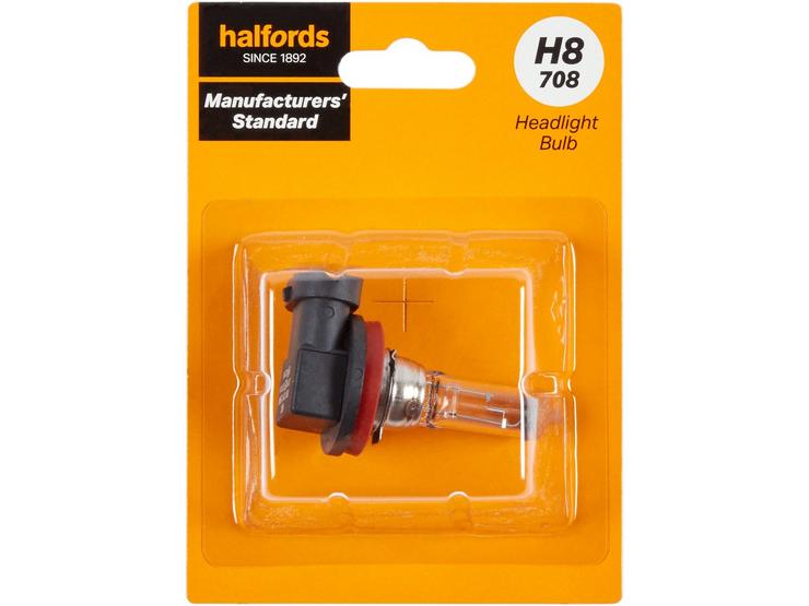 H8 708 Car Headlight Bulb Manufacturers Standard Halfords Single Pack
