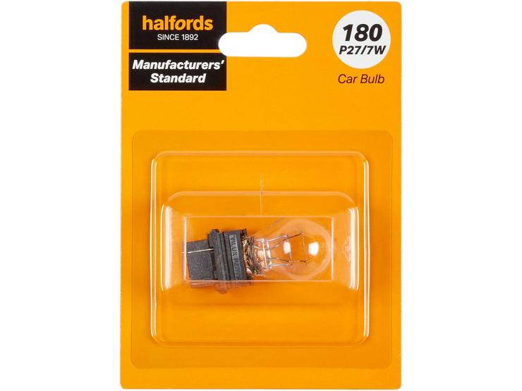 180 P27/7W Car Bulb Manufacturers Standard Halfords Single Pack