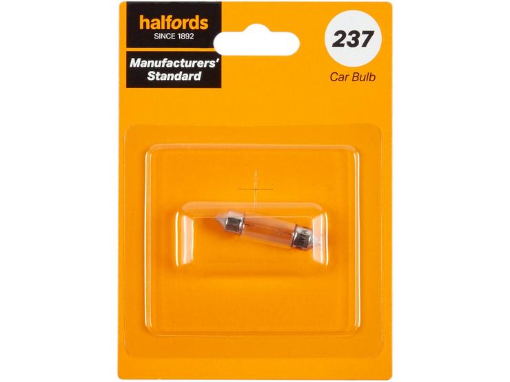 237 Car Bulb Manufacturers Standard Halfords Single Pack