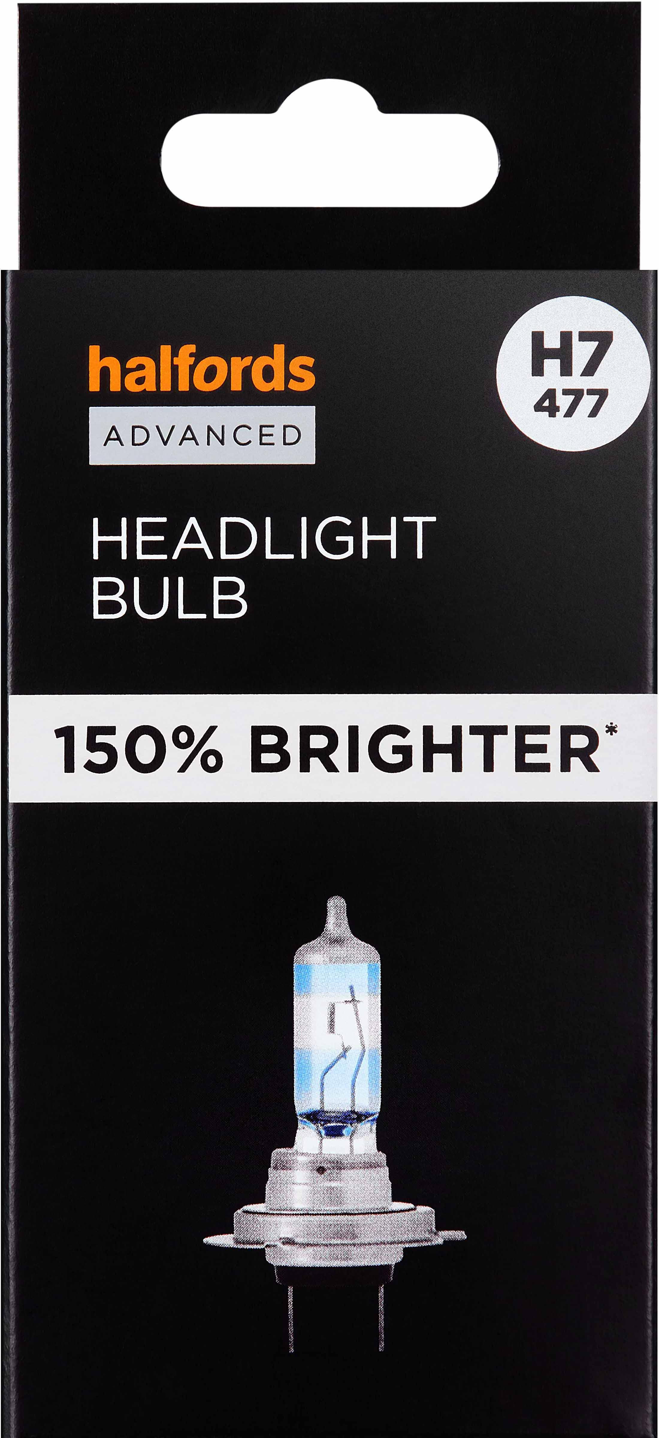 H7 477 Car Headlight Bulb Halfords Advanced Up To +150 percent Brighter