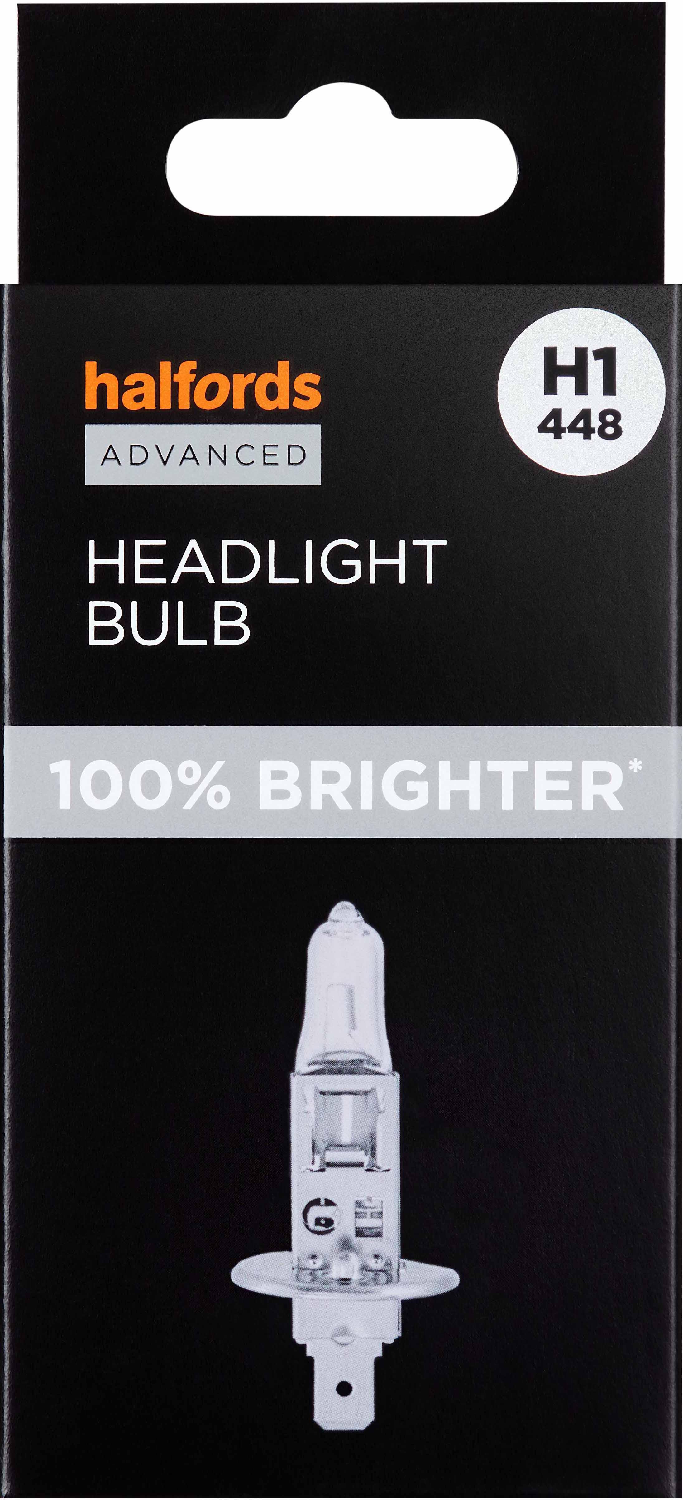 H1 448 Car Headlight Bulb Halfords Advanced Up To +100 percent Brighter