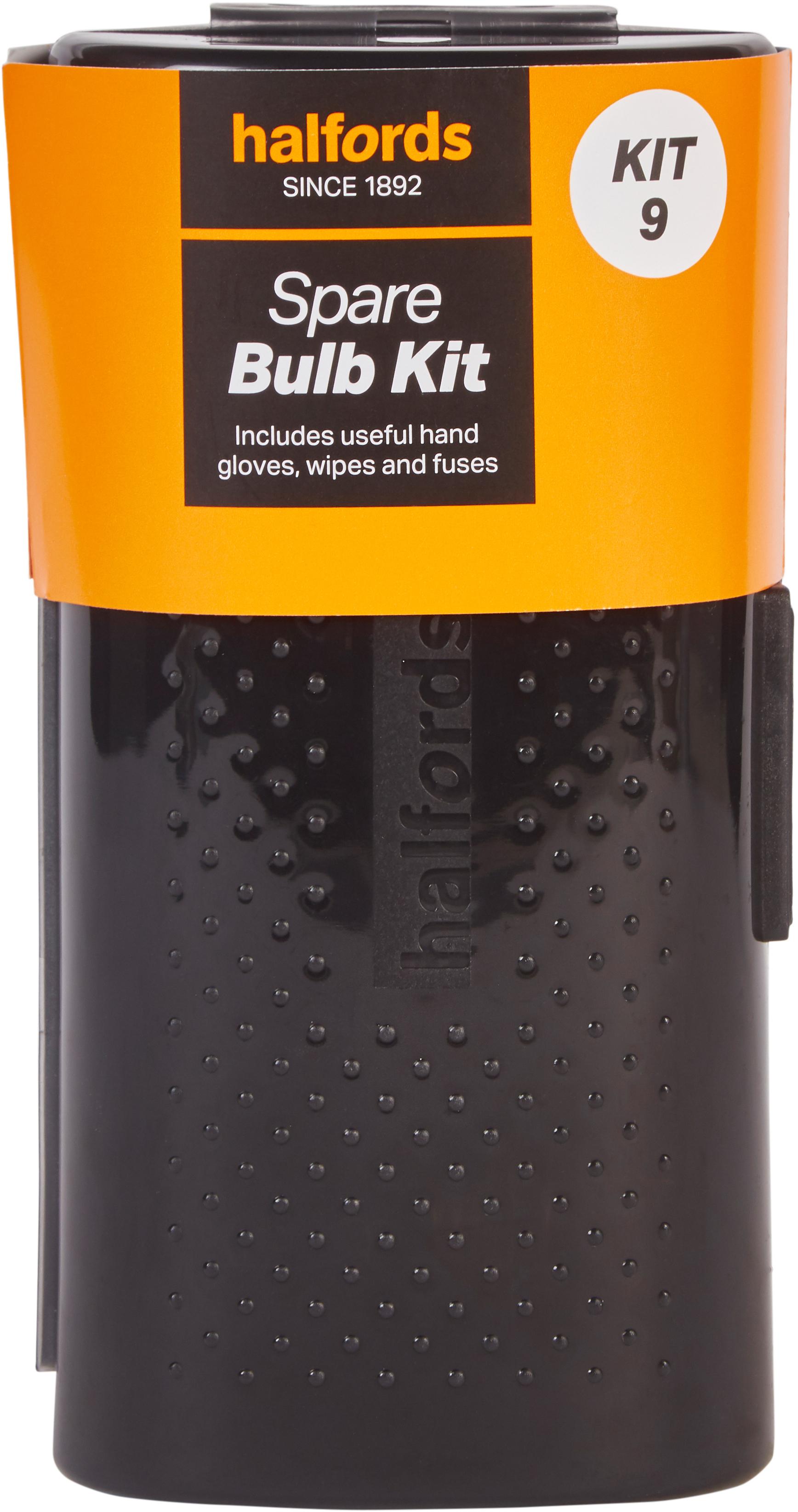 Halfords Spare Car Bulb Kit 9 with H7 477 Headlight and Small Bulbs