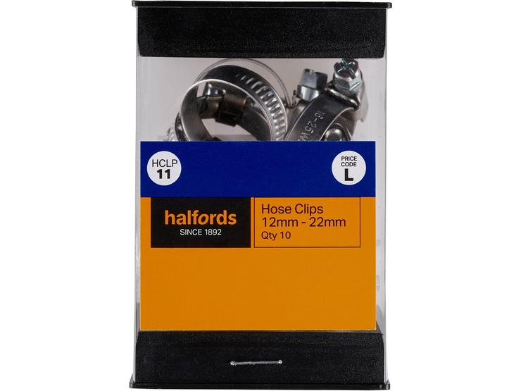 Halfords Hose Clips 12-22mm (HCLP11) - 10 Pack