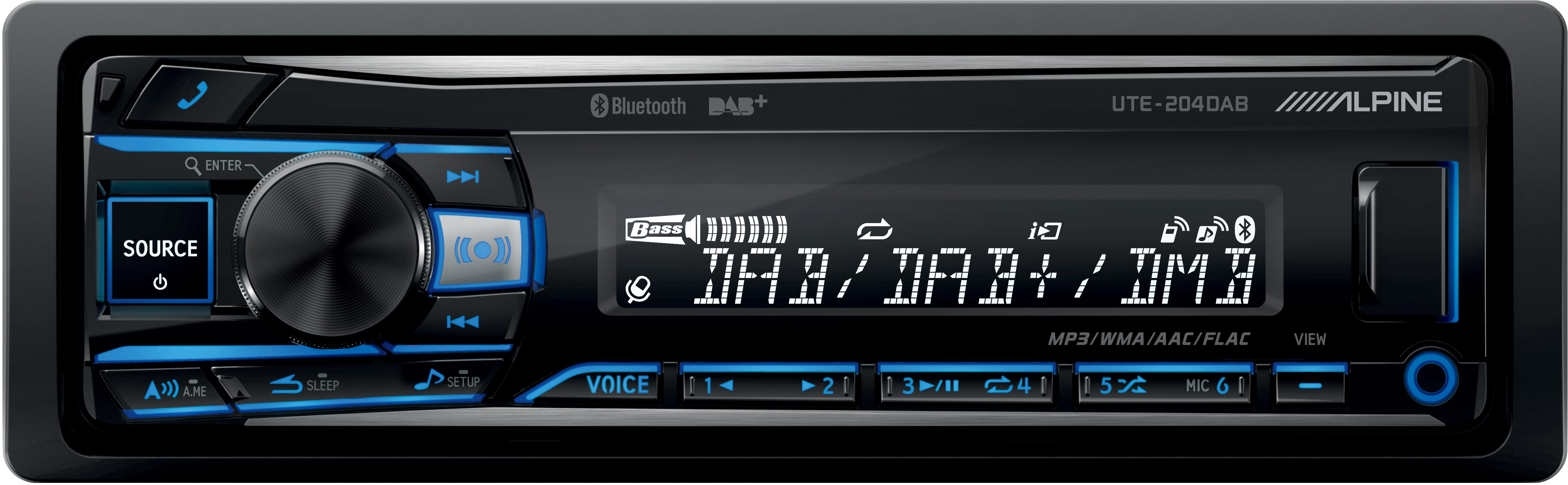 Alpine UTE204DAB Car Stereo with Bluetooth Halfords IE