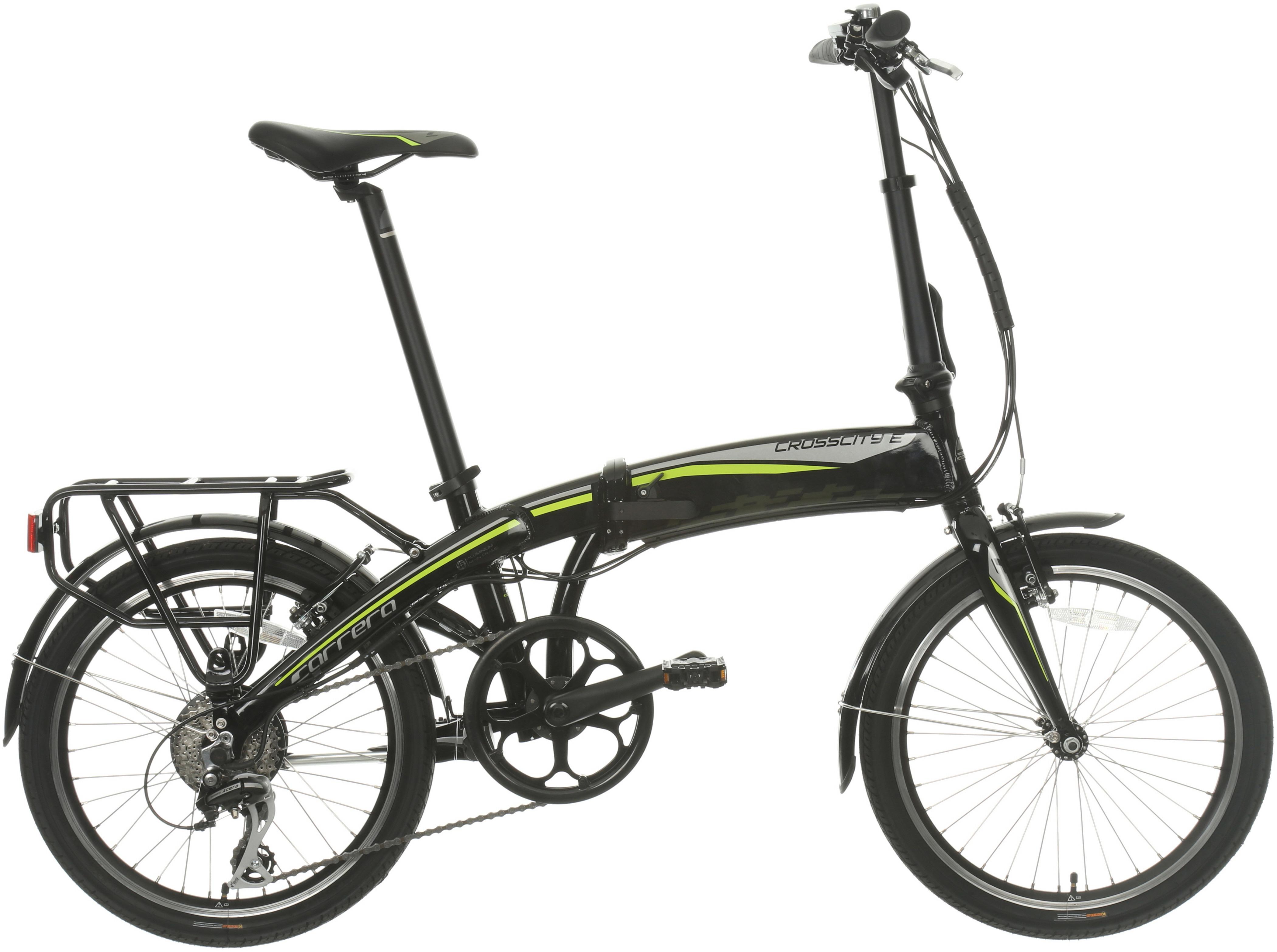 carrera crossfire e folding bike