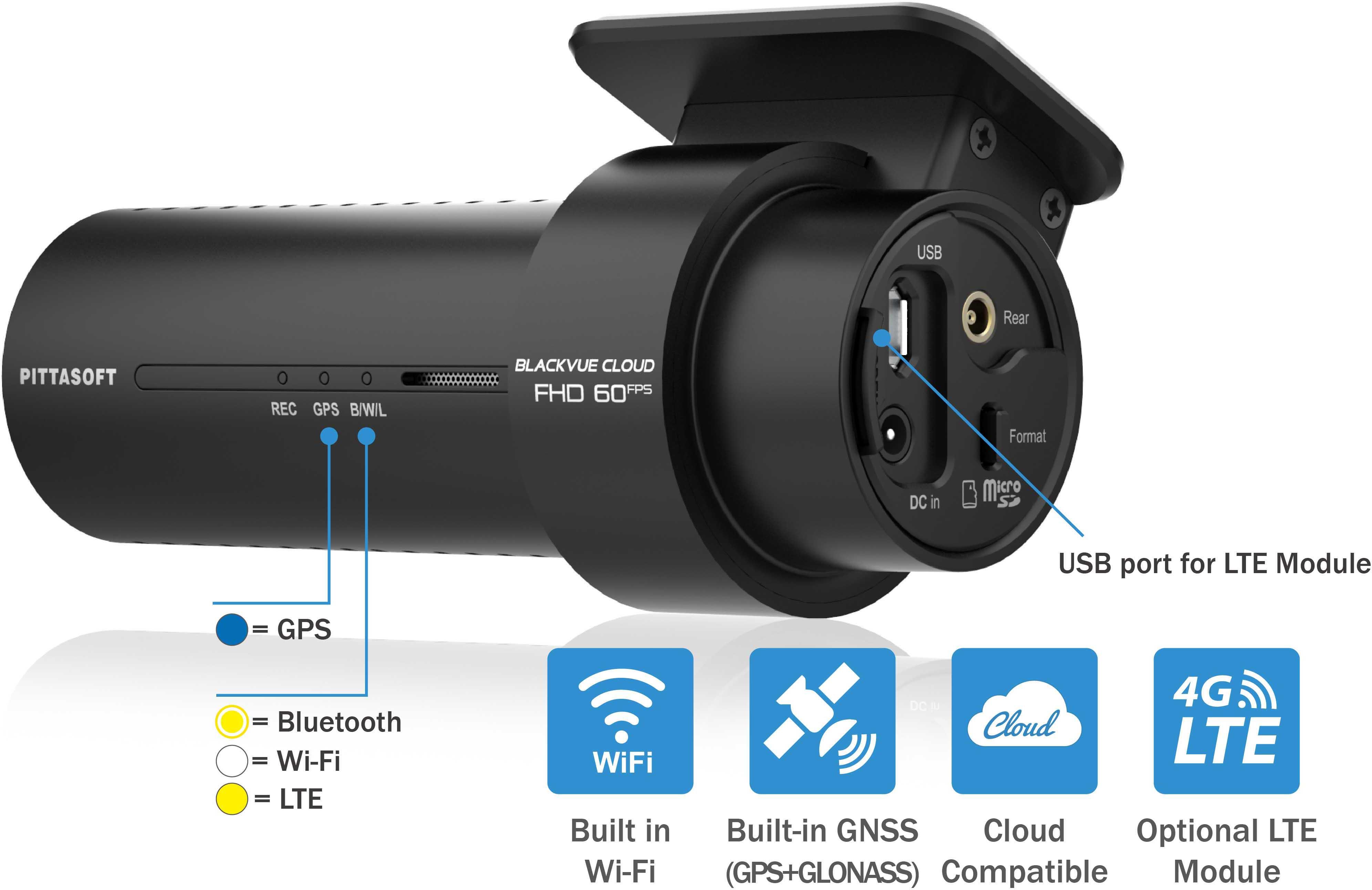 BlackVue DR770X-2CH Front Rear Dash Cam with 64GB microSD Card