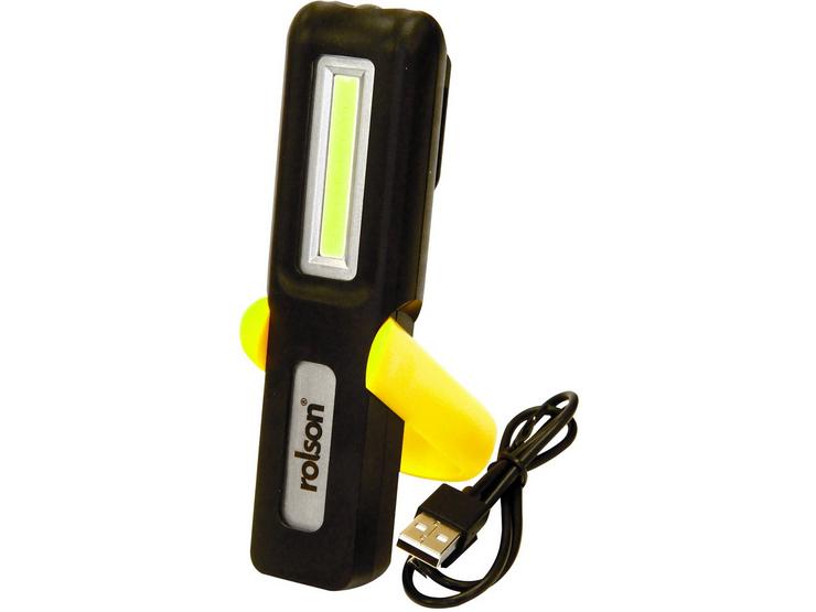 Rolson Rechargeable 3w COB Torch and Lamp