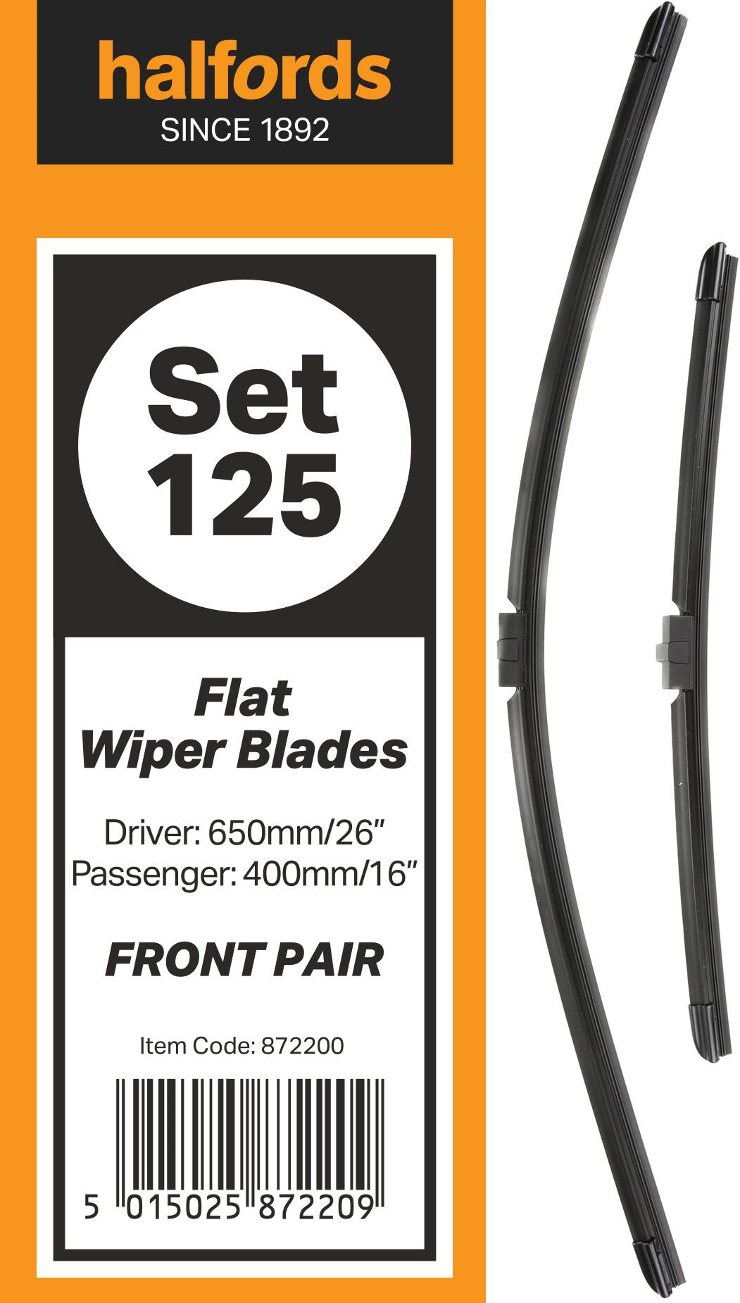Halfords Set 125 Wiper Blades Front Pair Halfords IE