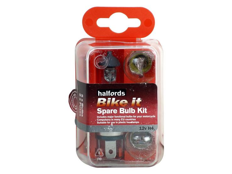 Halfords Bike it Motorcycle Spare Bulb Kit 12v H4