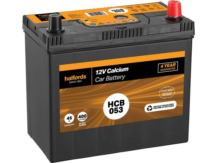 Halfords HB053/HCB053 Lead Acid 12V Car Battery 4 year Guarantee