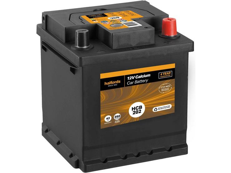 Halfords HB202/HCB202 Lead Acid Car Battery 4 year Guarantee